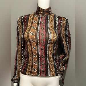 Free People Donatello Print Turtleneck Size XS
